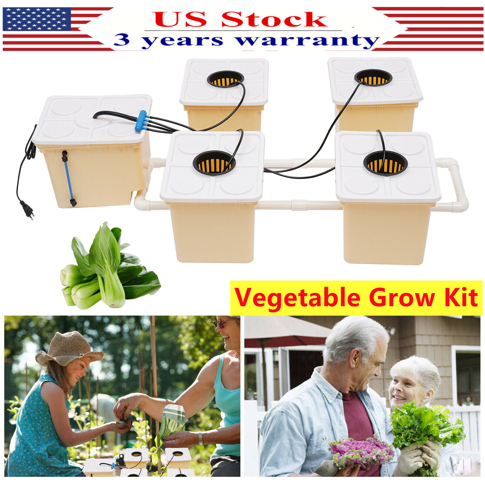 Plant Grown Deep Water Culture Hydroponic System Buckets Drip Growing System