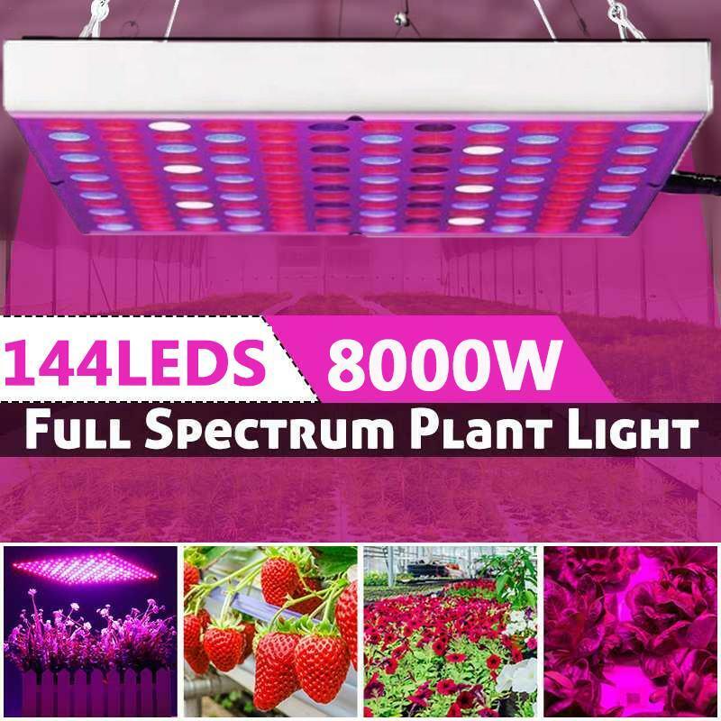 8000W LED Grow Light Full Spectrum Hydroponic Indoor Veg Flower Plant Lamp Panel