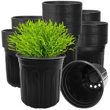 100 Pcs 1 Gallon Flexible Nursery Pots for Plants,Soft Plastic Seed Starting Pot picture