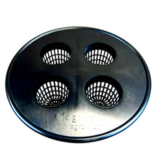 Black Net Pot Mesh Bucket Lid, 3 in. Net Pots, 4 Pots per 1 Lid picture