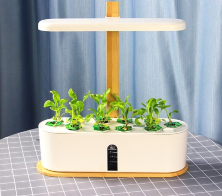 10 Pod Hydroponics Indoor Growing System Grow Light Full Spectrum Plants Bloom