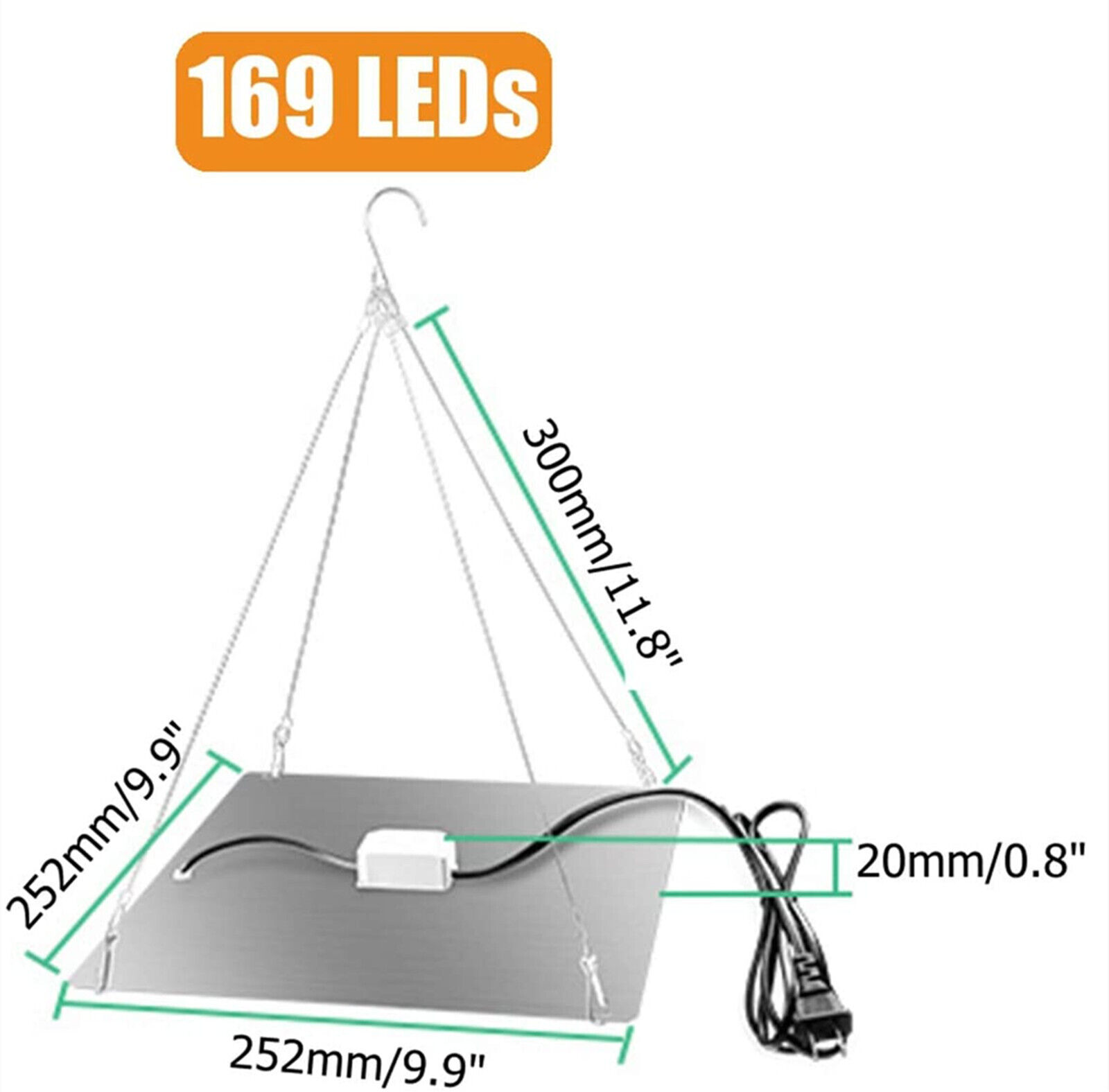 Spectrum Plant LED UV Grow Light Veg Lamp For Indoor Hydroponic Plant