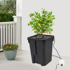 27L Hydroponic Bucket Indoor Drip System Black With Air Pump & Pebbles picture