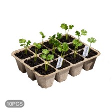 Pots Seedling Tray, 10 Pcs Biodegradable Seed Starter Pots, 12-hole Seedling Pot picture