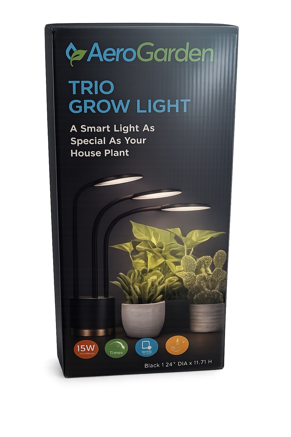AeroGarden Trio Grow Light 15W LED Smart Dimmable 4 Modes Indoor Plants