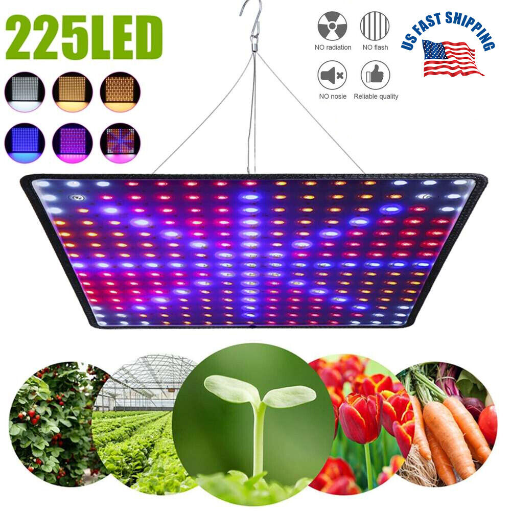 8500W 225 LED Grow Light Panel Full Spectrum Lamp for Indoor Plant Veg Flower