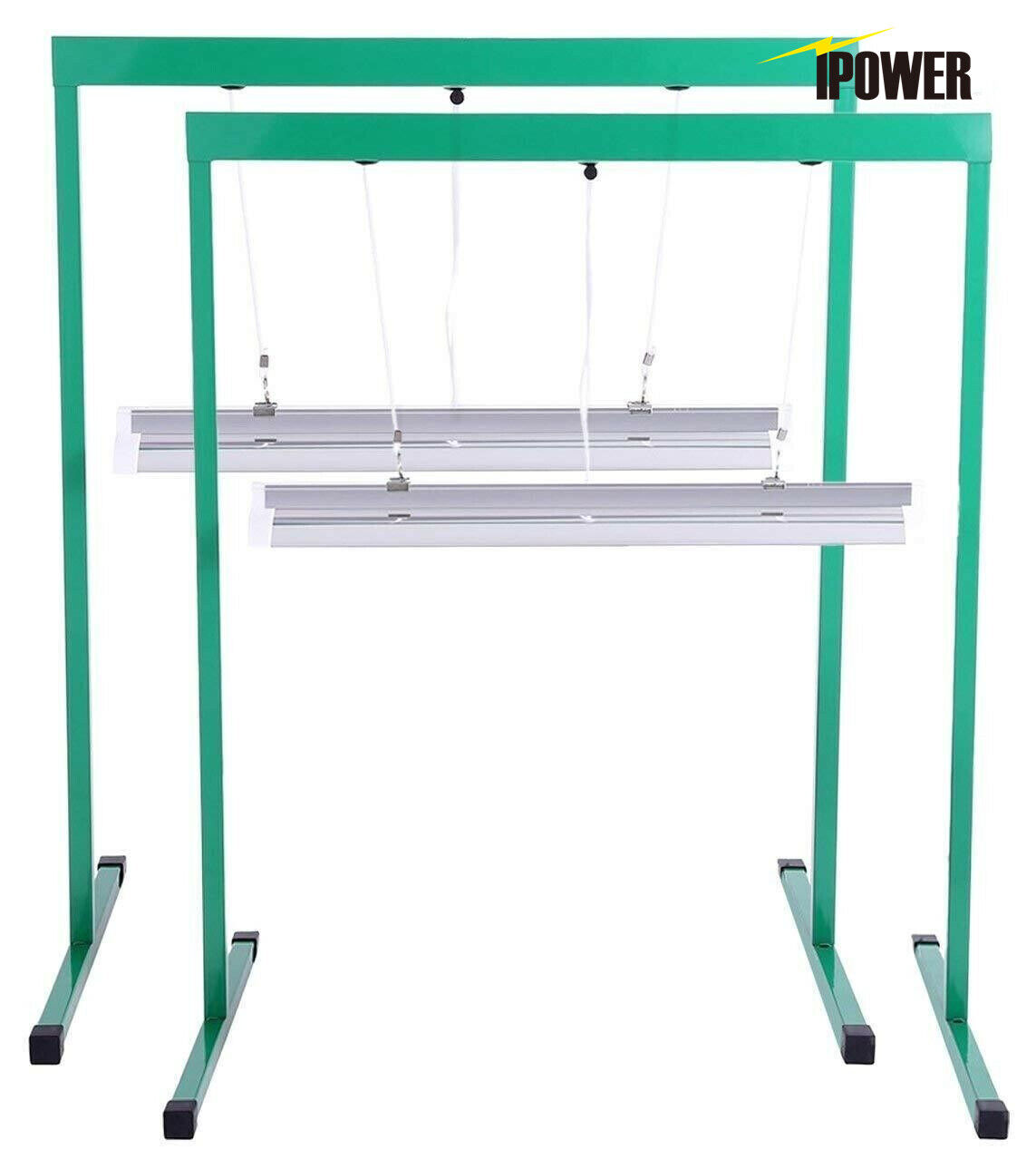 iPower 2-Pack 24W 2 Feet T5 Fluorescent Grow Light Stand Rack Set 6400K