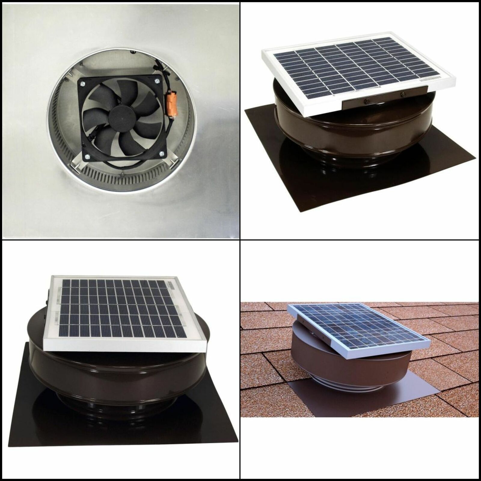 Solar Powered Power Roof Attic Mounted Exhaust Fan Ventilation Vent Cap CFM