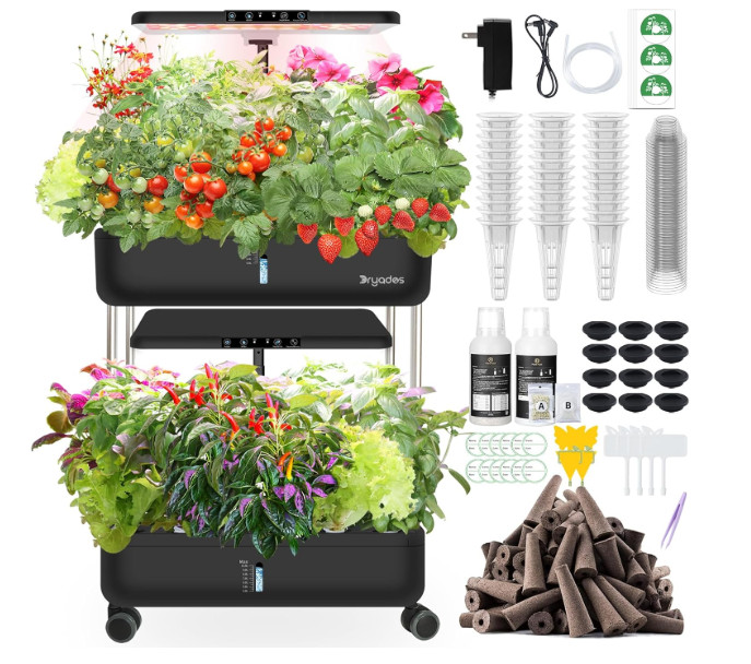 Large Hydroponics Growing System Indoor Garden: 44 Pods Hydroponic Planter Large Hydroponics Growing System Indoor Garden: 44 Pods Hydroponic Planter