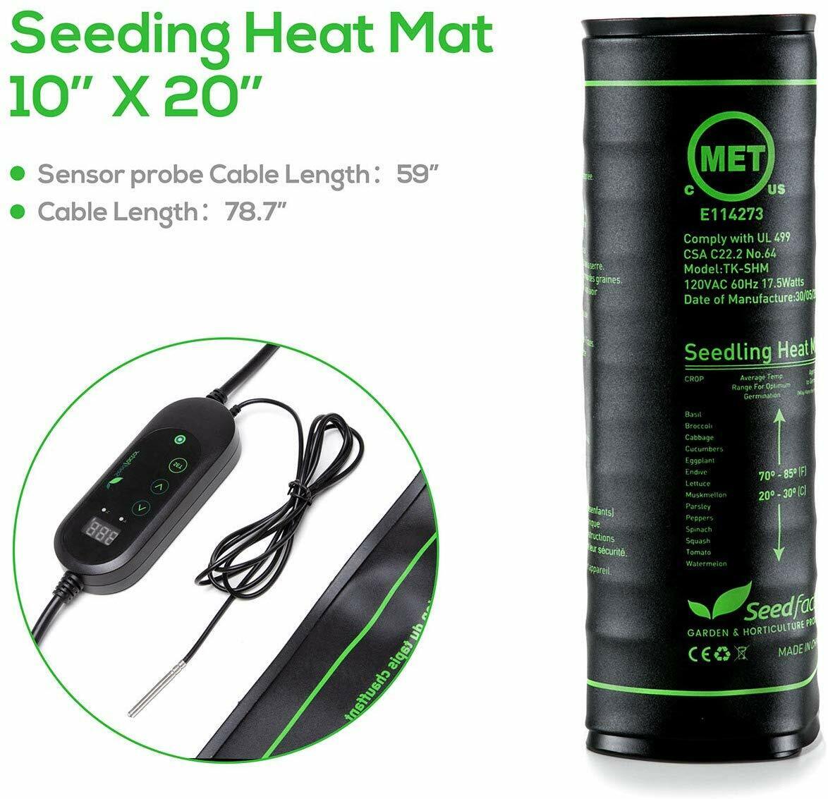 Digital Seedling Heat Mat Seed Starting Thermostat Controller for Seed Cloning