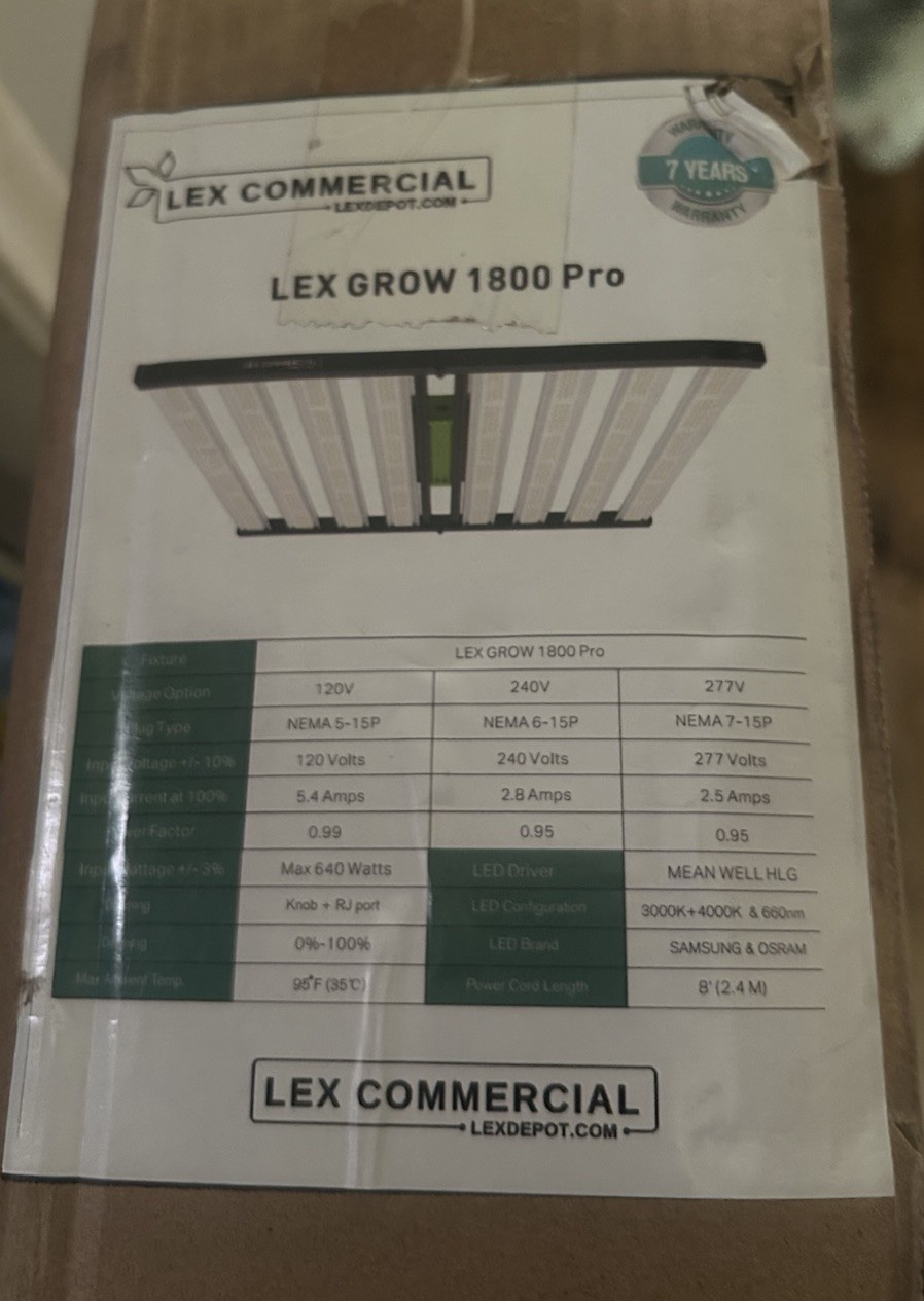 Lex Grow Pro 1800 Grow Lights And Driver