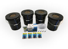 Hydroponic Deep Water Culture 4 Plant Bucket Grow System Kit Complete w Bubble picture