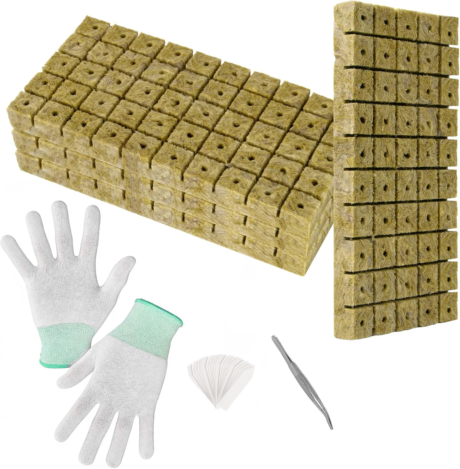1 Inch Rockwool Cubes, Hydroponic Grow Media for Vigorous Plant Growth