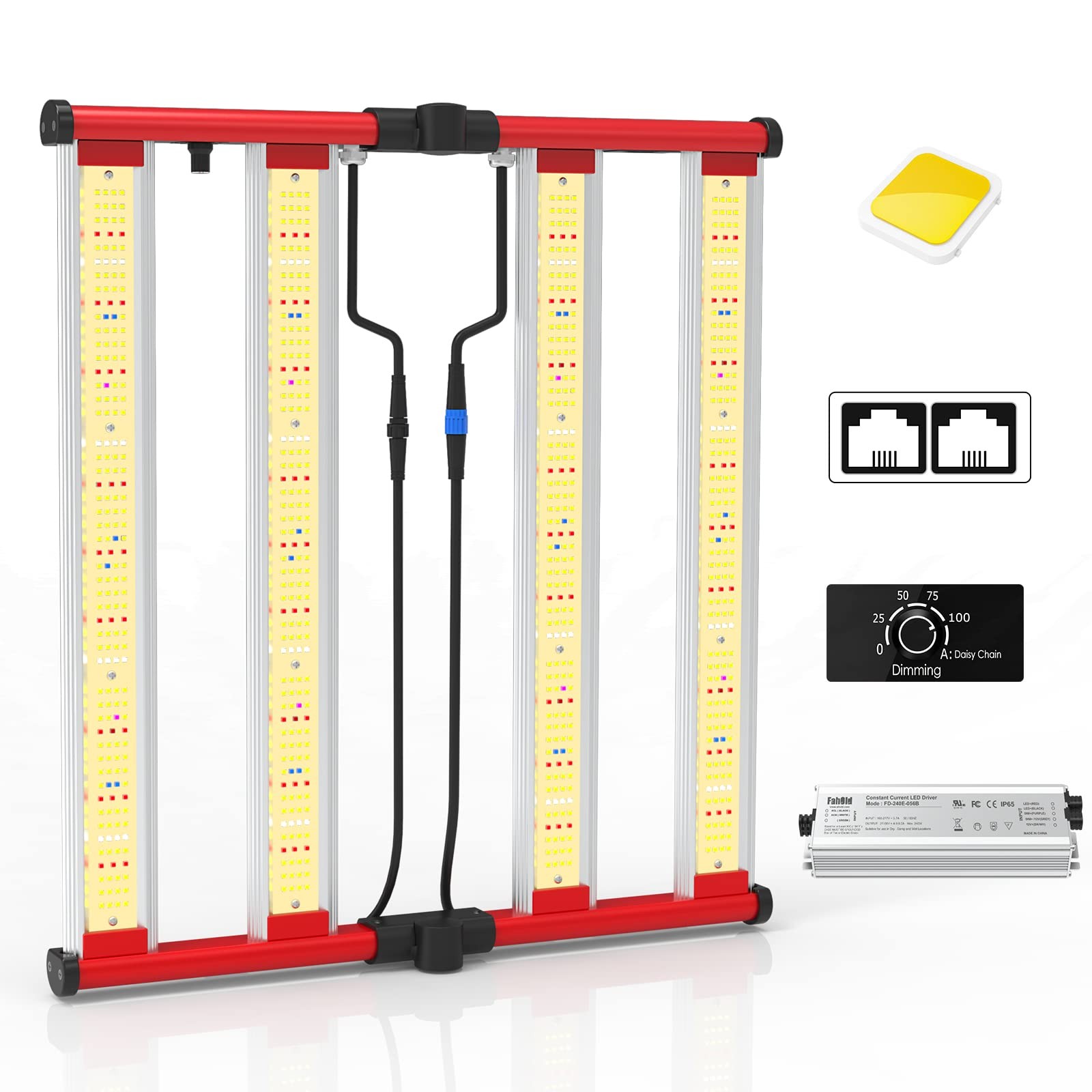 AGLEX M240 LED Grow Light UV IR 780 Diodes Daisy Chain Foldable Dimmable Full