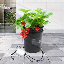 2-in-1 Deep Water Culture DWC Hydroponic System Kit 5 Gal 1 Bucket 8W Air Pump picture
