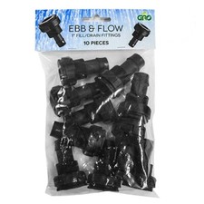 20 Pack GROW1 Ebb & Flow Fill/Drain Fittings 1/2 Inch - 3/4 Inch or 1 Inch picture