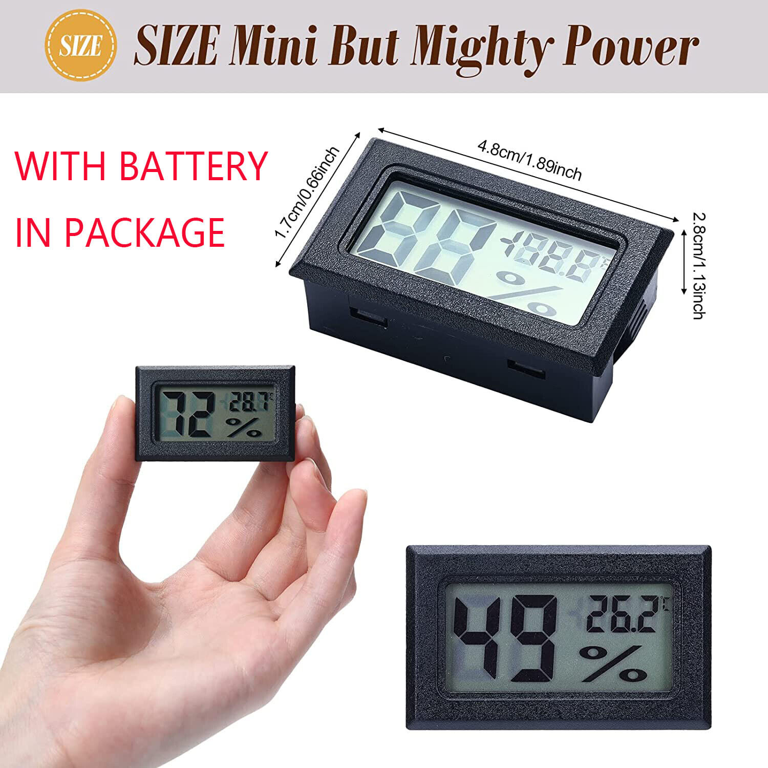 Mini Digital Indoor LCD Thermometer Hygrometer Gauge Temperature Humidity Meter