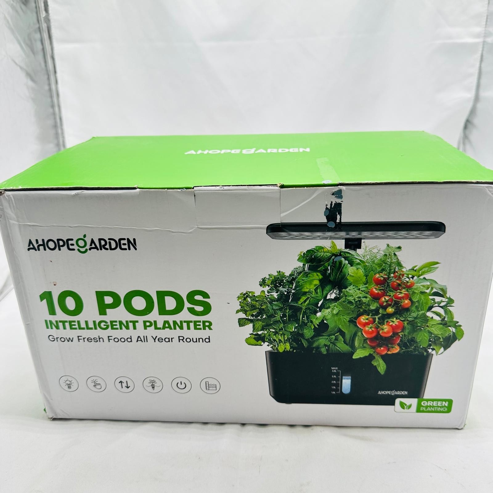 Ahopegarden Indoor Garden Hydroponics Growing System: 10 Pods Plant Germination