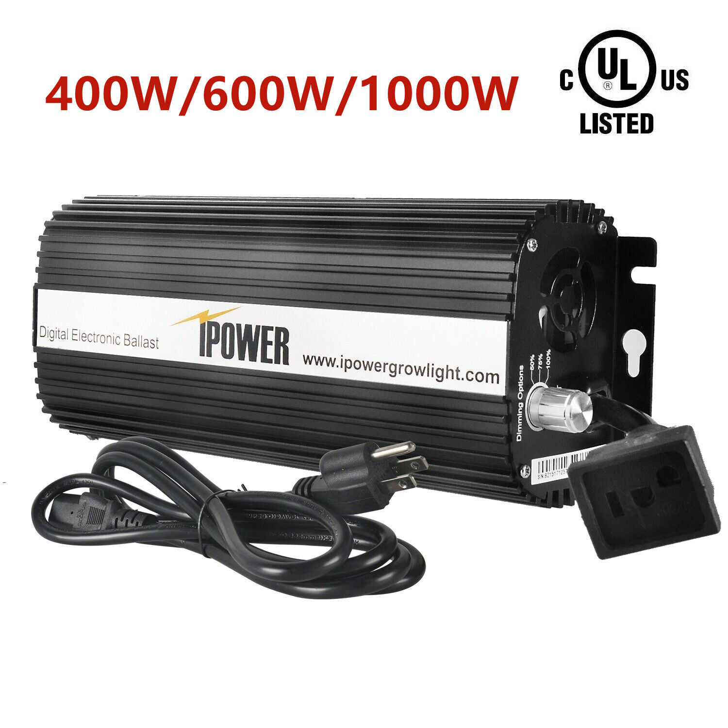 iPower Horticulture Dimmable Digital Ballast Electronic for Grow Light HPS MH