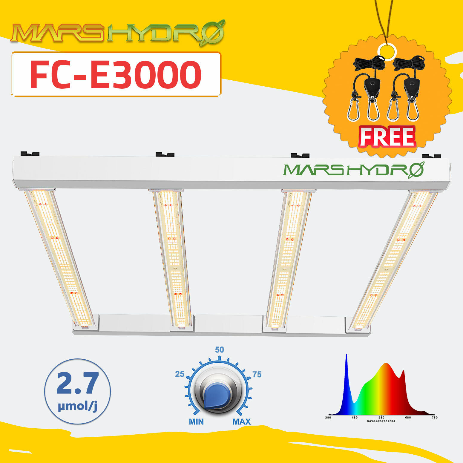 Mars Hydro Wifi FC-E 4800 6500 8000 LED Grow Lamp Full Spectrum For Indoor Plant