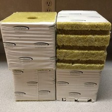 4 Pack Block Green Diamond StoneWool Rockwool Grow Blocks Cubes Holes 6x 6x 6” picture