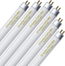 F24T5/865 6 Pack 22 Inch T5 Fluorescent Grow Light Bulbs, 24W 6500K Full Spectru picture