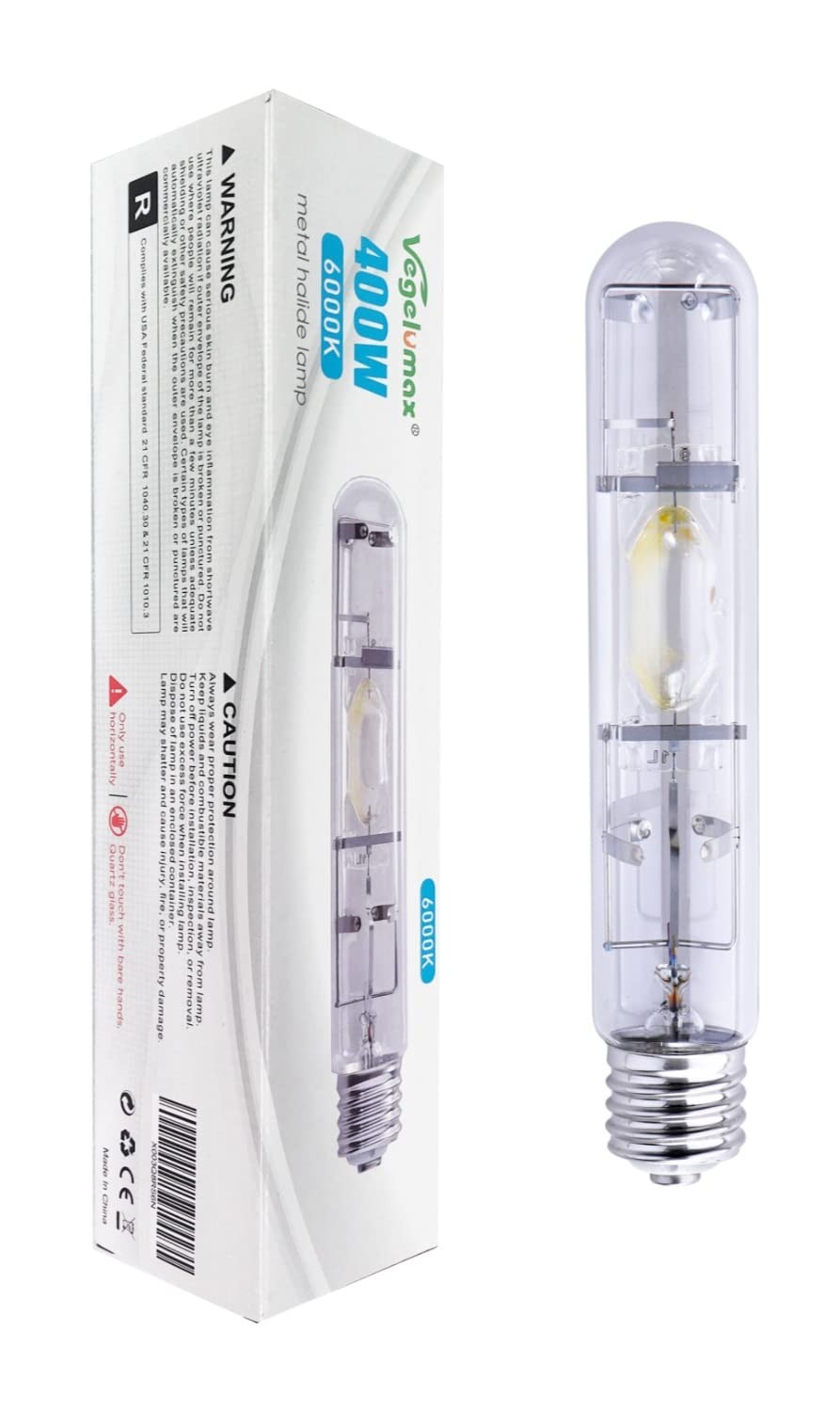 MH 400W Metal Halide HID Grow Light Bulb Lamp with High PAR Enhanced Blue and...