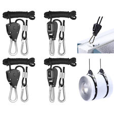 iPower 2Pairs Grow Light Rope Hanger Long Heavy Duty Ratchet Reflector Hangers  picture