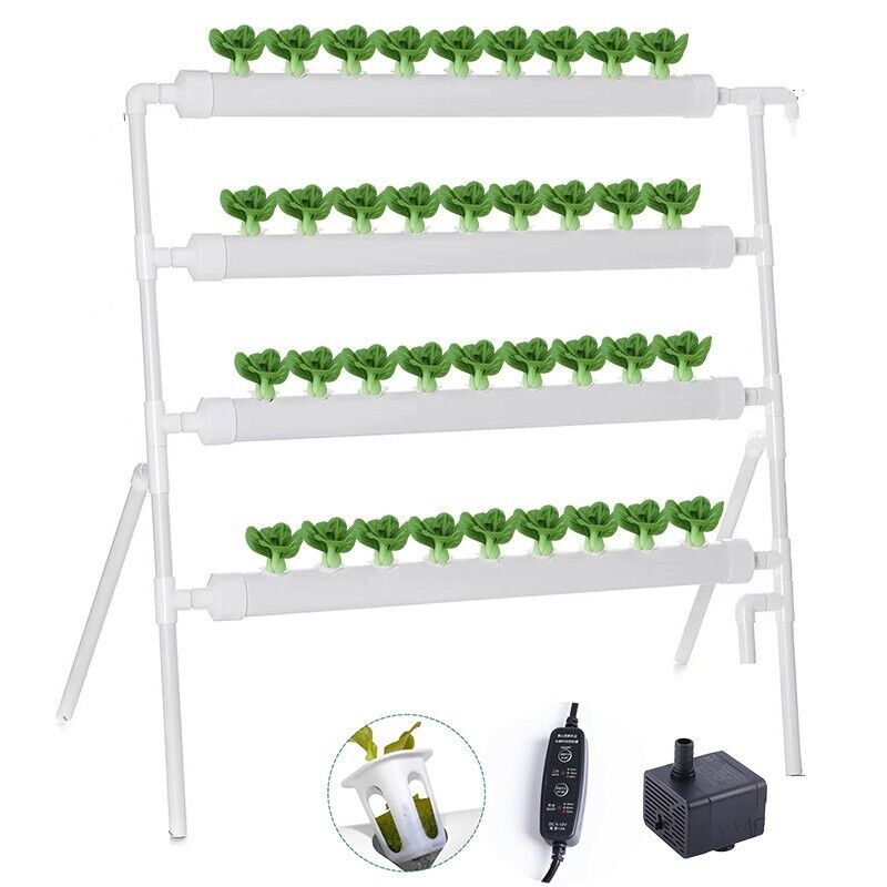 36 Sites Hydroponics System Grow Kit Garden Planter Outdoor Pipes Vegetable Tool