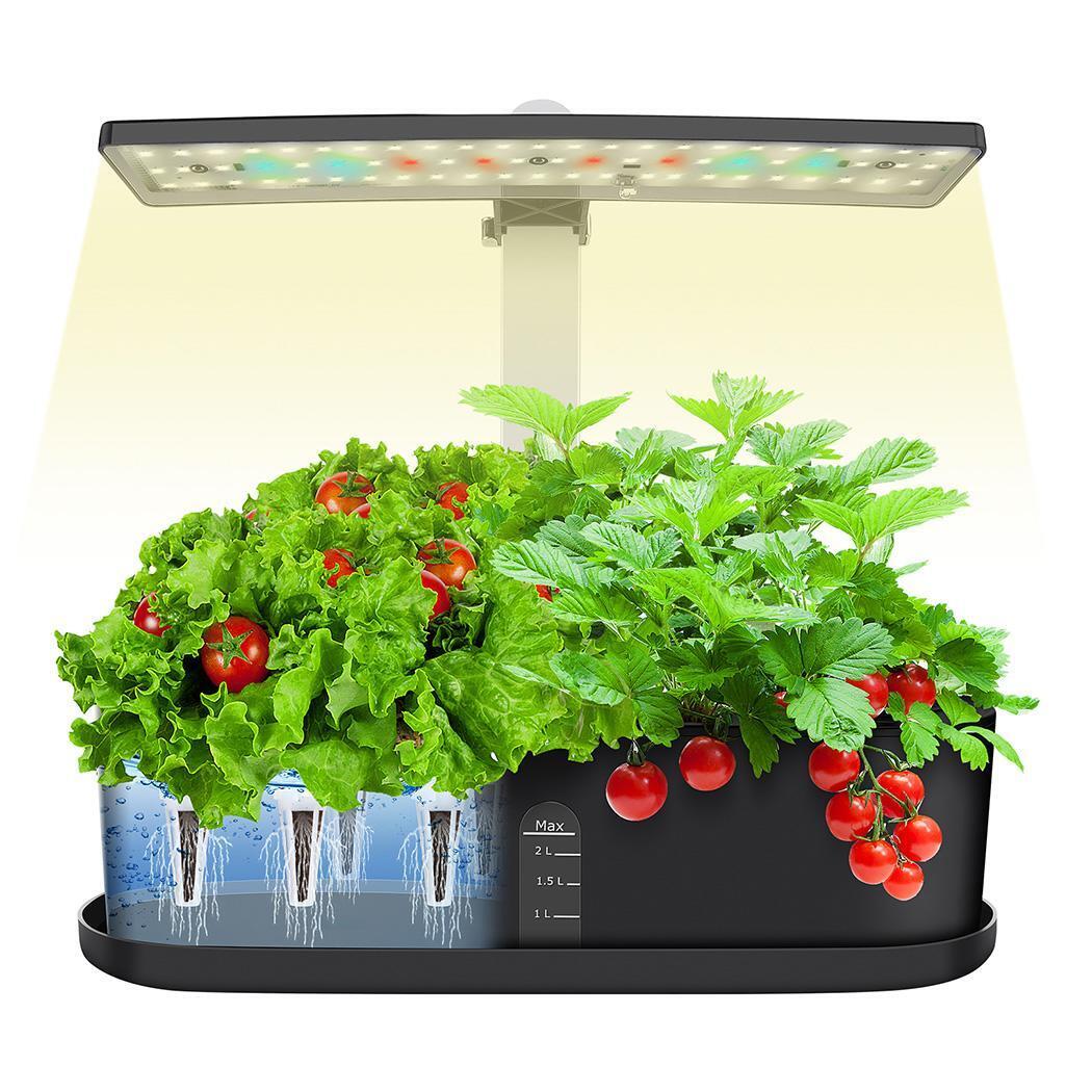 Hydroponics Growing System Indoor Herb Garden Starter Kit w/ LED Grow Light Home