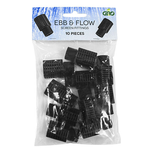 DL Wholesale GROW1 Ebb & Flow SCREEN Fittings 10 Pack SAVE $$ W/ BAY HYDRO $$