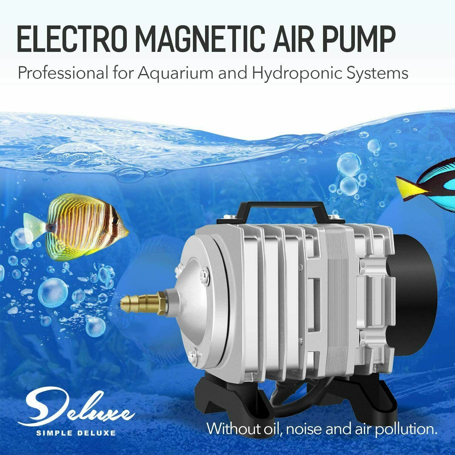 Aquarium Air Pump 18W 602GPH 6 Outlet Commercial Air Pump for Pond Hydroponic