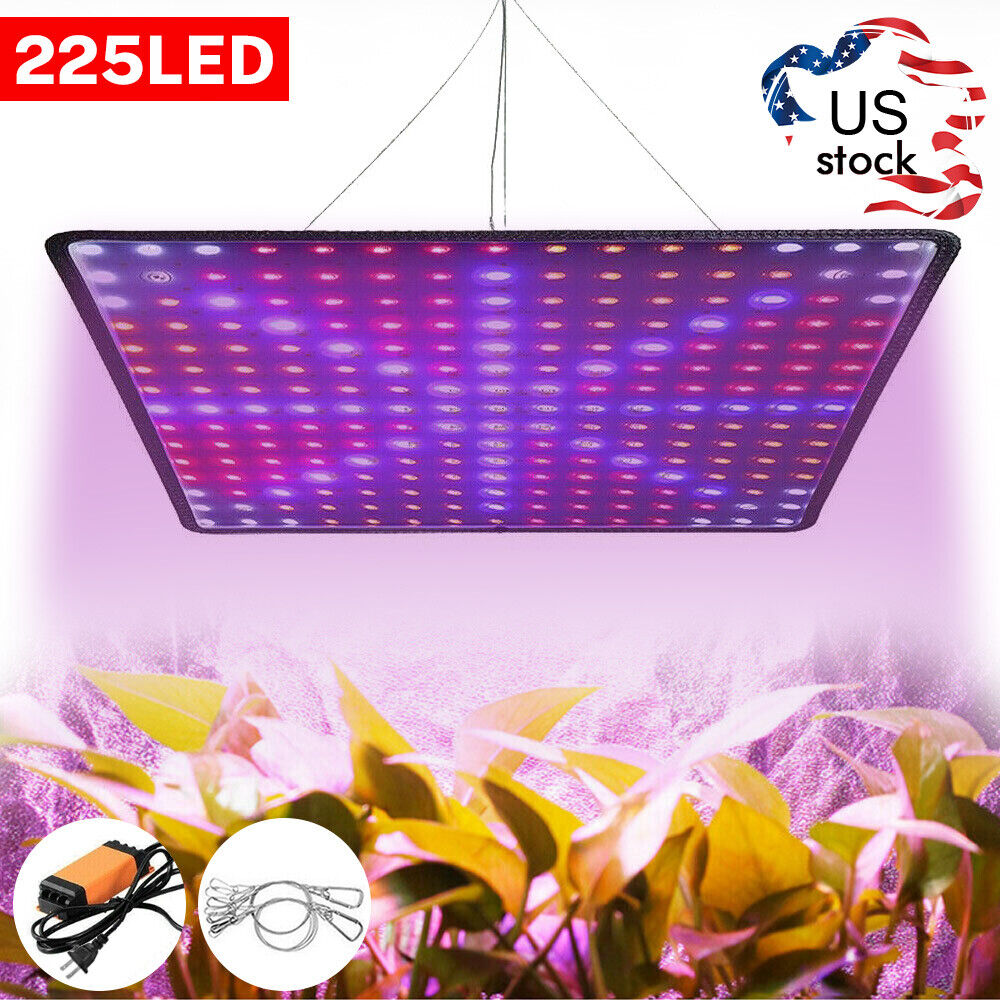 8500W 225 LED Grow Light Panel Full Spectrum Lamp for Indoor Plant Veg Flower