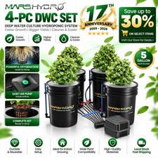 Mars Hydro 4 Buckets DWC Hydroponics Grow System 5 Gallon Deep Water Culture picture