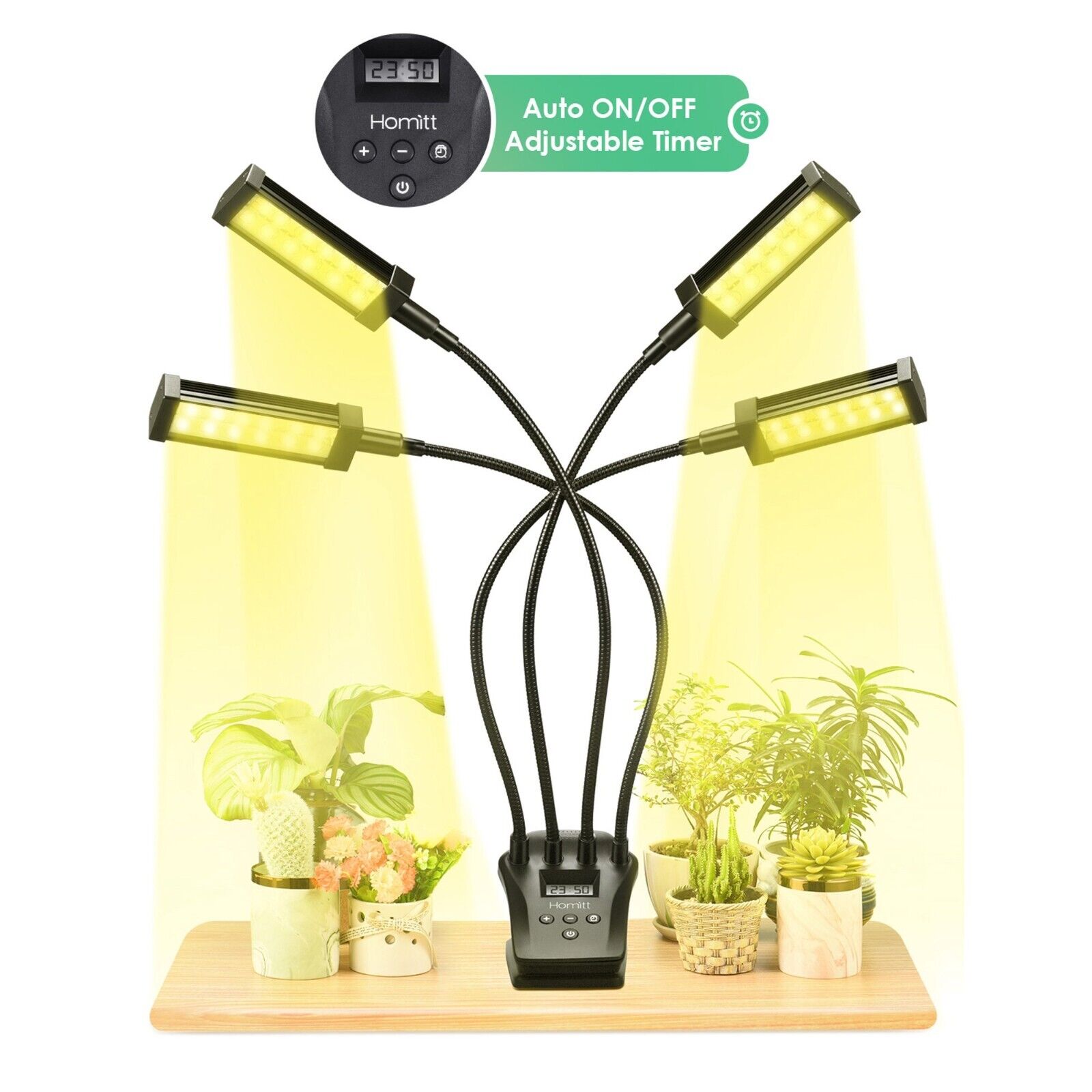 Led Grow Lights for Indoor Plants with Stand Adjustable Full Spectrum 6/9/12H