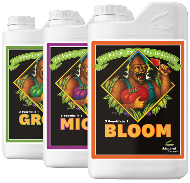 Advanced Nutrients pH Perfect Grow Micro Bloom  Base Nutrient Bundle 1L  