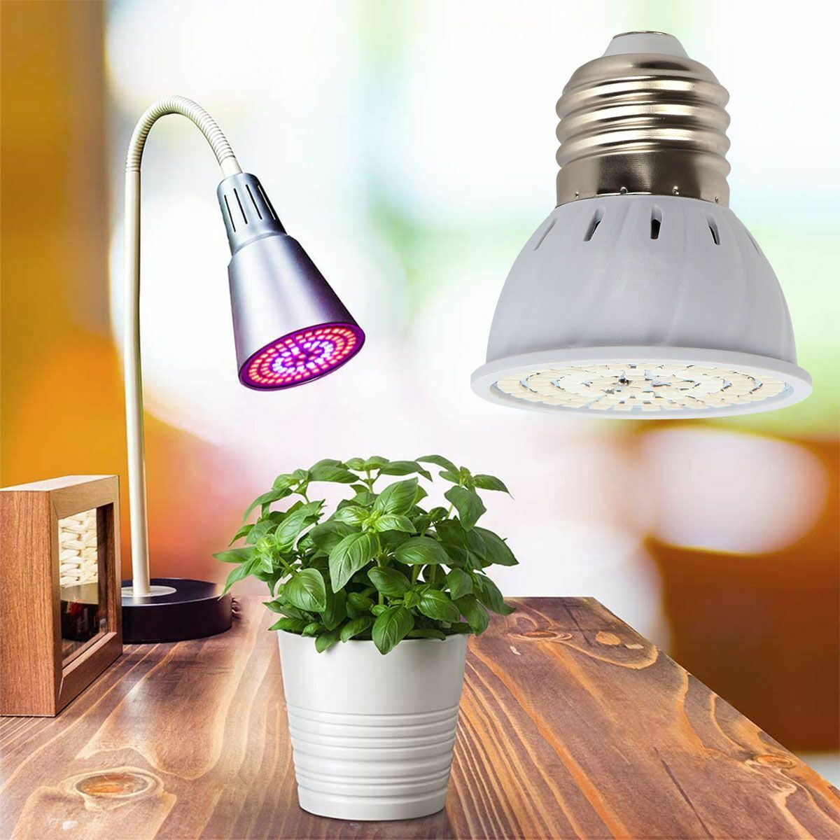 1~5Pcs 80LEDs Grow Light Bulb Full Spectrum Plant Growing Lamp for Indoor Plant
