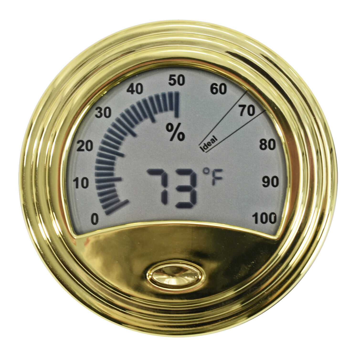 Digital Analog Hygrometer Cigar Humidor Thermometer Temp Humidity Meter FH1539G