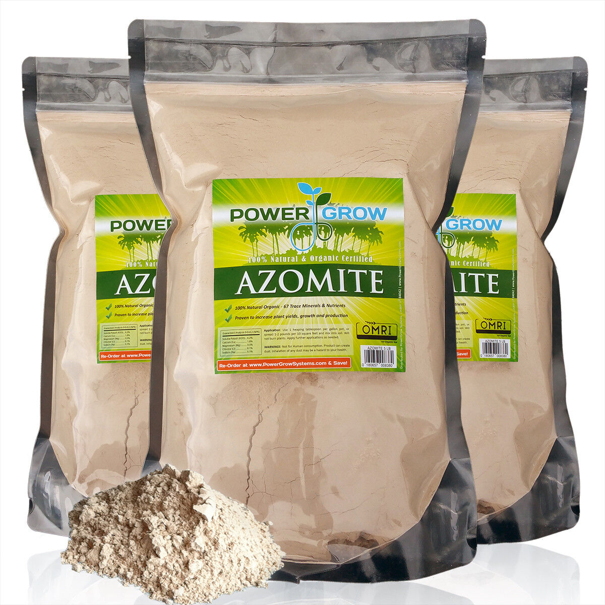 AZOMITE in Bulk - 100% Pure Azomite (5 Pounds) aka Rock Dust - Authorized Dealer