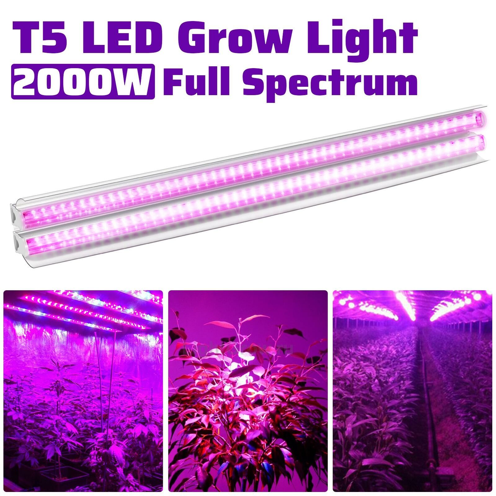 2000W LED Grow Lights Full Spectrum Indoor Hydroponic Veg Flower Plant Lamp Tube