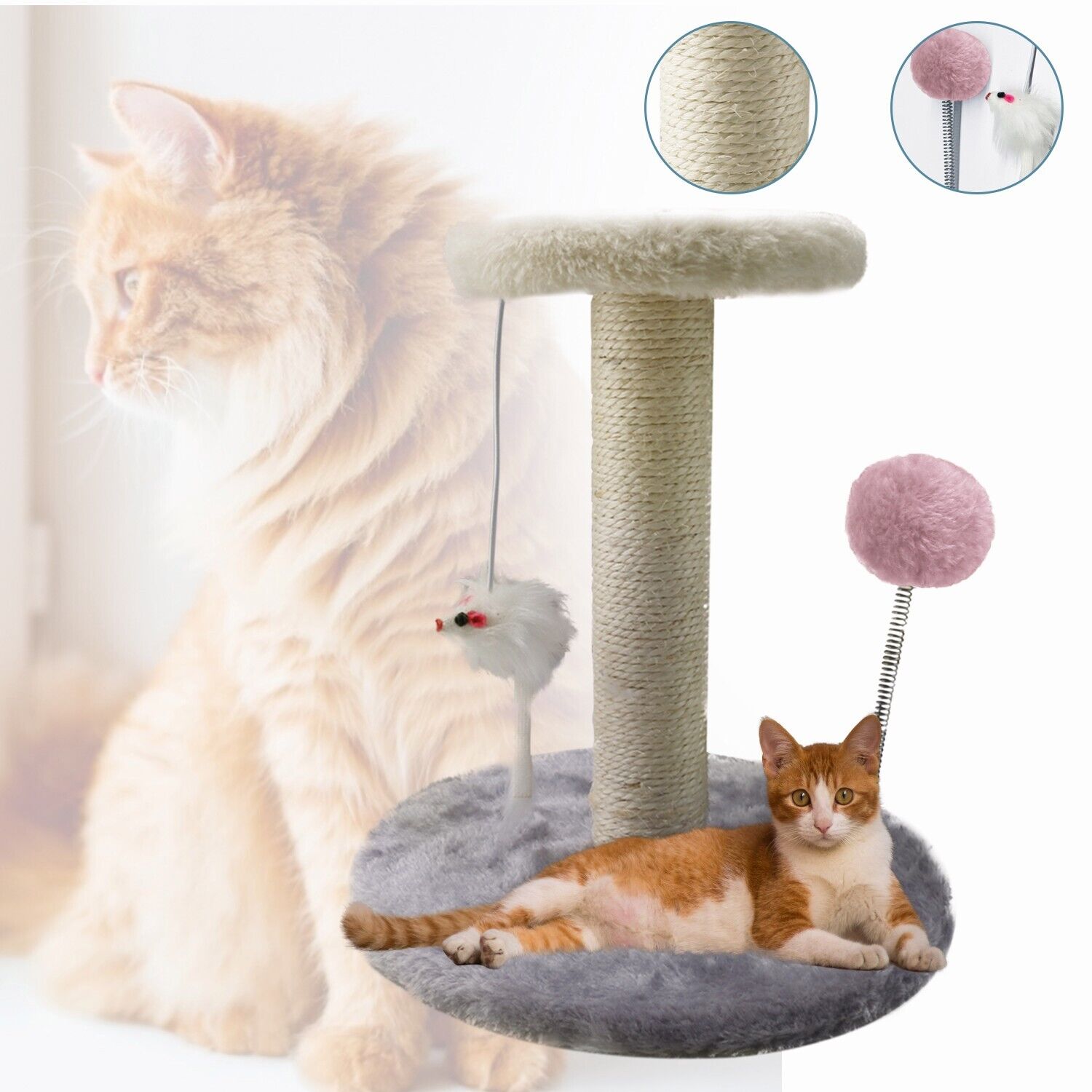 Small Cat Tree Scratching Tower Post Scratcher Furniture Pet Scratching Rest Toy