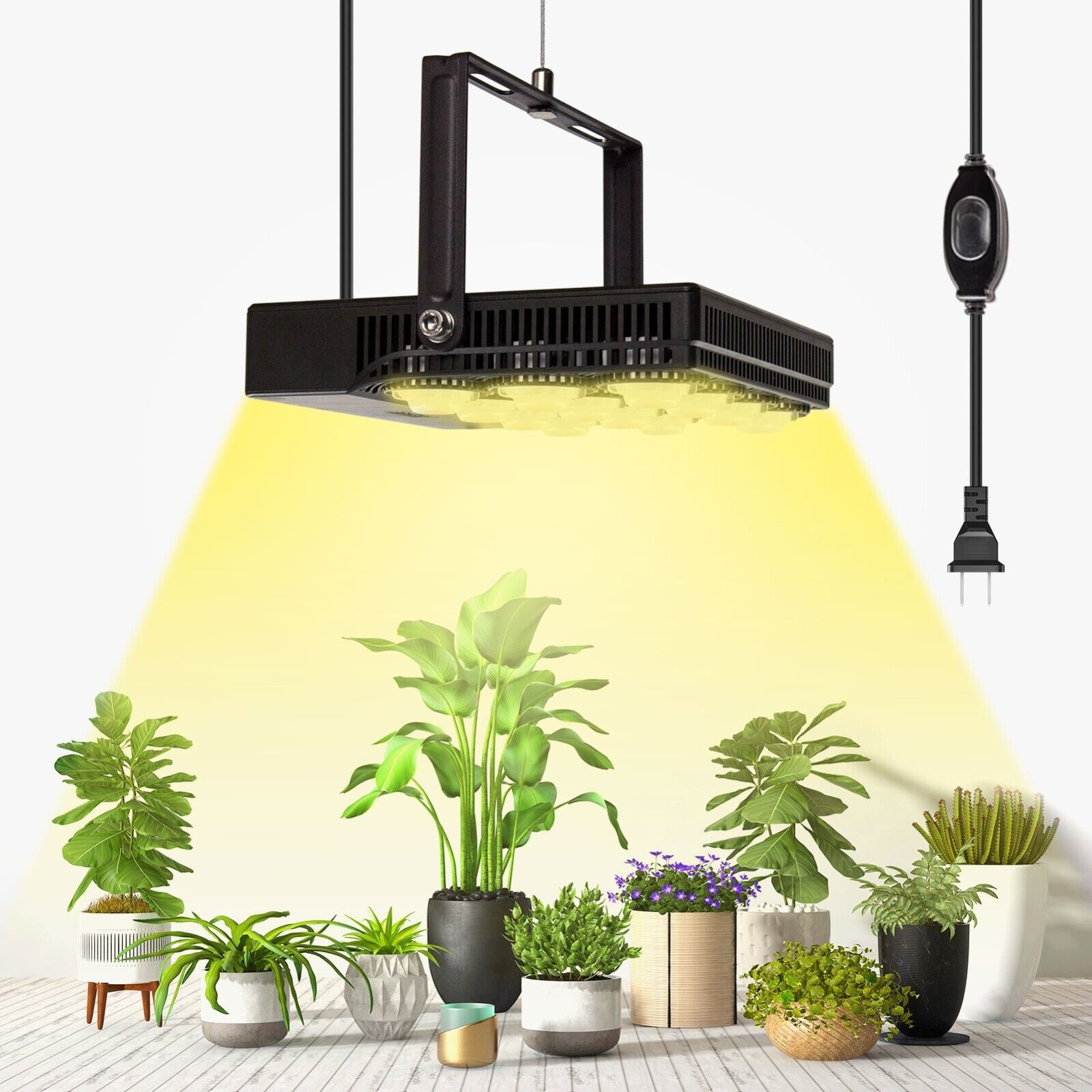 SANSI 700W Equivalent LED Plant Grow Light Veg Bloom Full Spectrum PPF 112umol/s