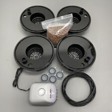 Deep Water Culture (DWC) Hydroponic Kit, 4 Lids, Air Pump, Air Stones, Tubing picture