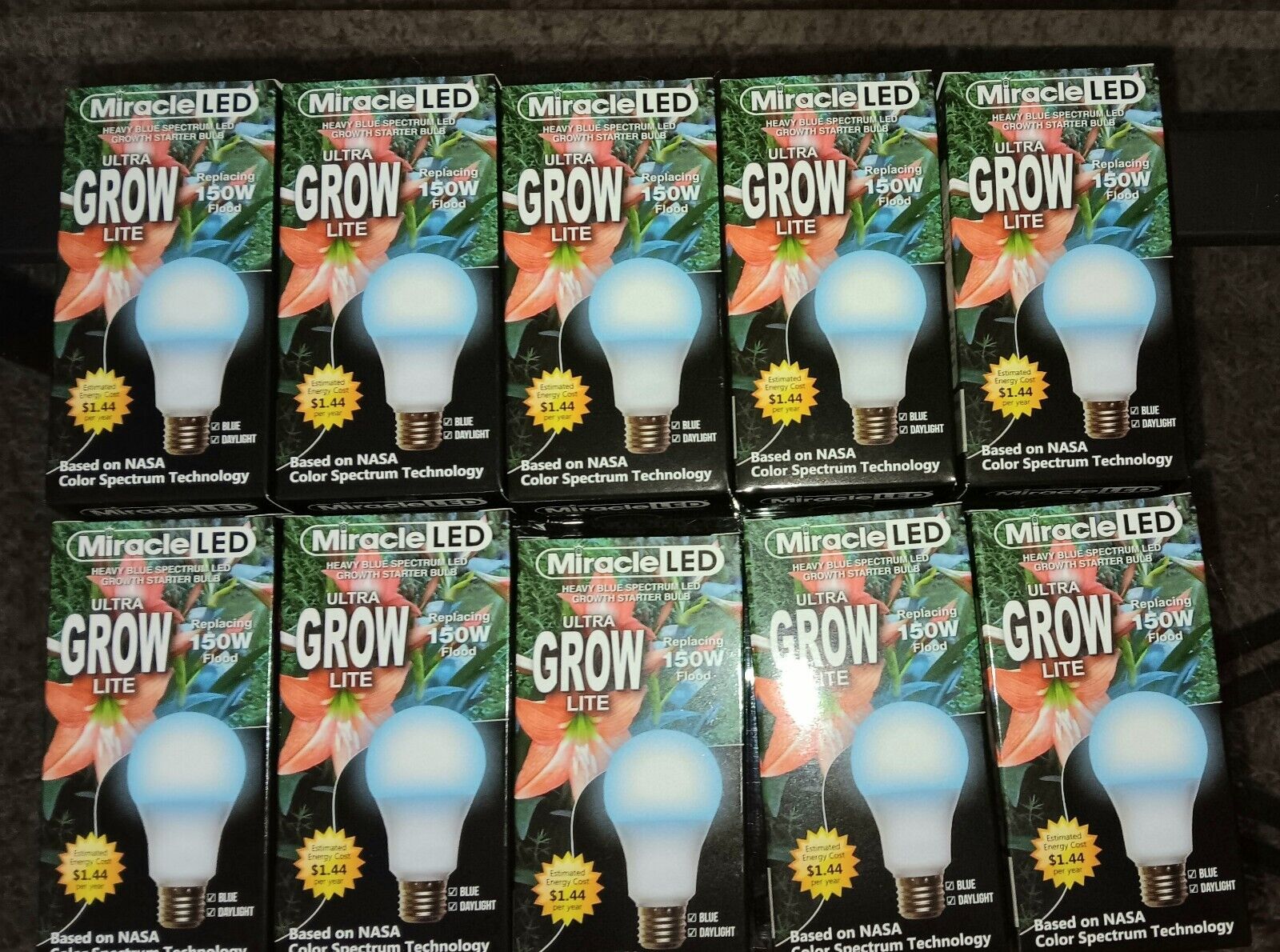 Miracle LED Hydroponic Ultra Grow Lite Replaces 150W Flood 605134 lot 33 pieces