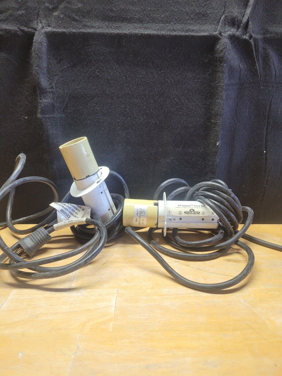 Hydrofarm Set Of 2 ALL SYSTEM VERTICAL CORD SET with 15' ft Cord