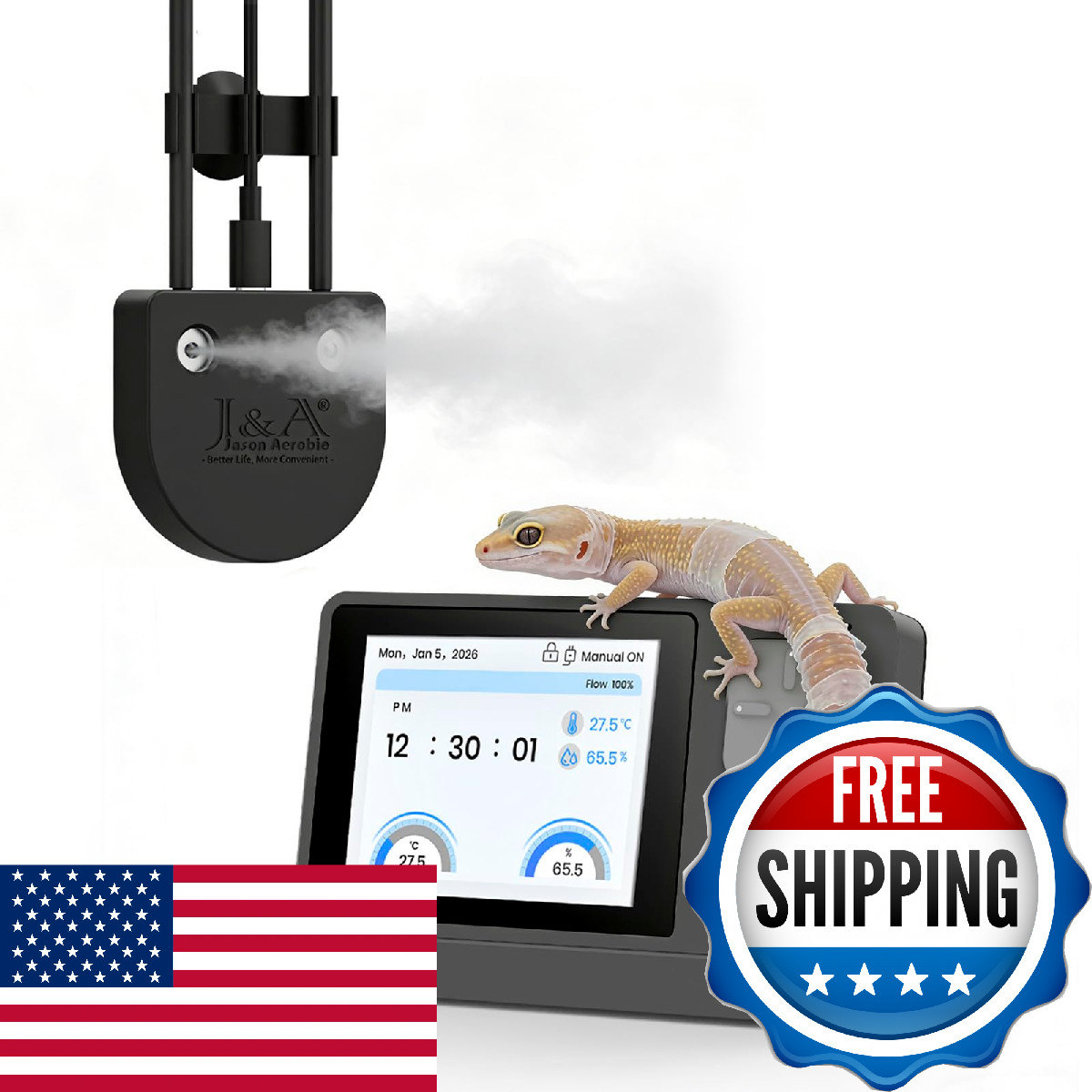 J&A Jason Aerobic Ja Reptile Fogger Automatic Mister For Reptile Tank Terrarium