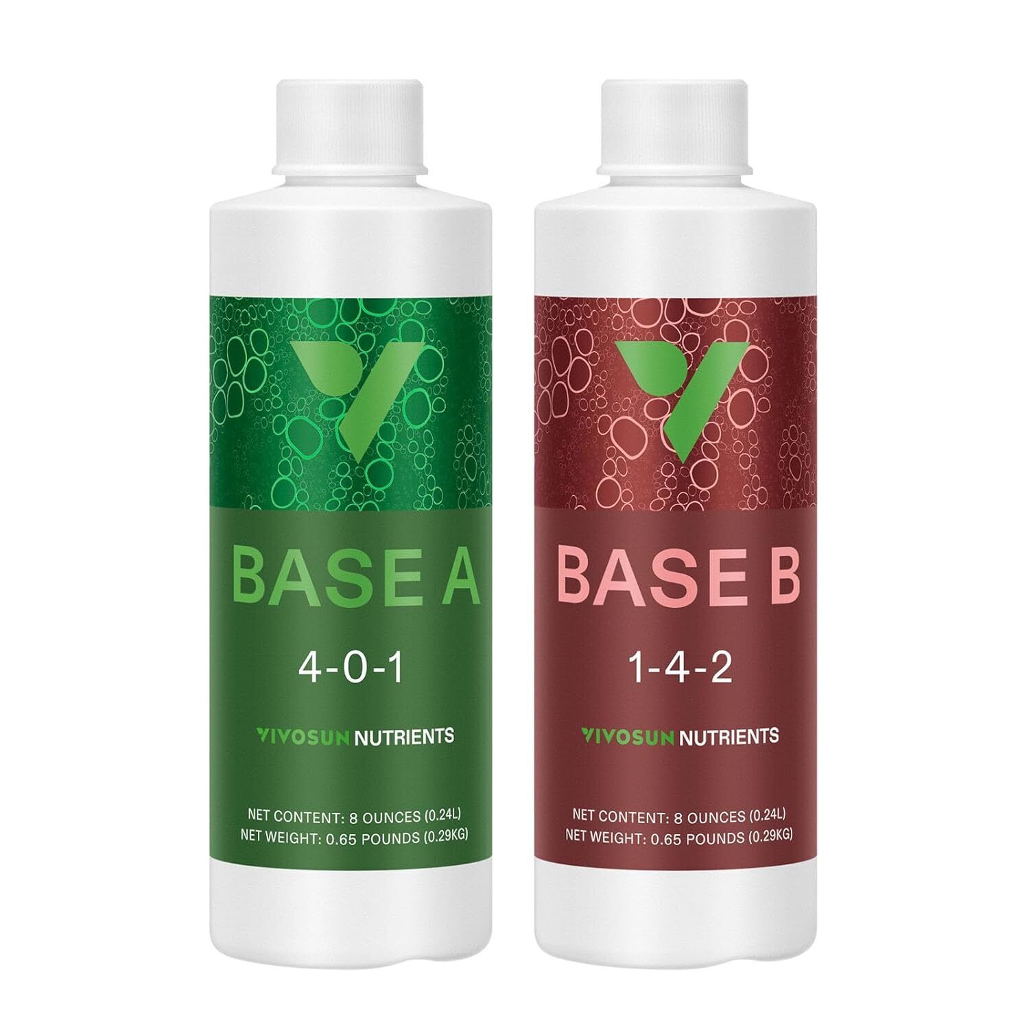 VIVOSUN Nutrients Base A(4-0-1) B(1-4-2) Bundle Fertilizer for Hydroponic Plant