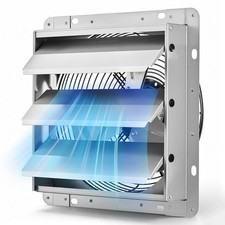 VEVOR 10 Inch Shutter Exhaust Fan Wall Mounted 874 CFM Automatic Louvers picture