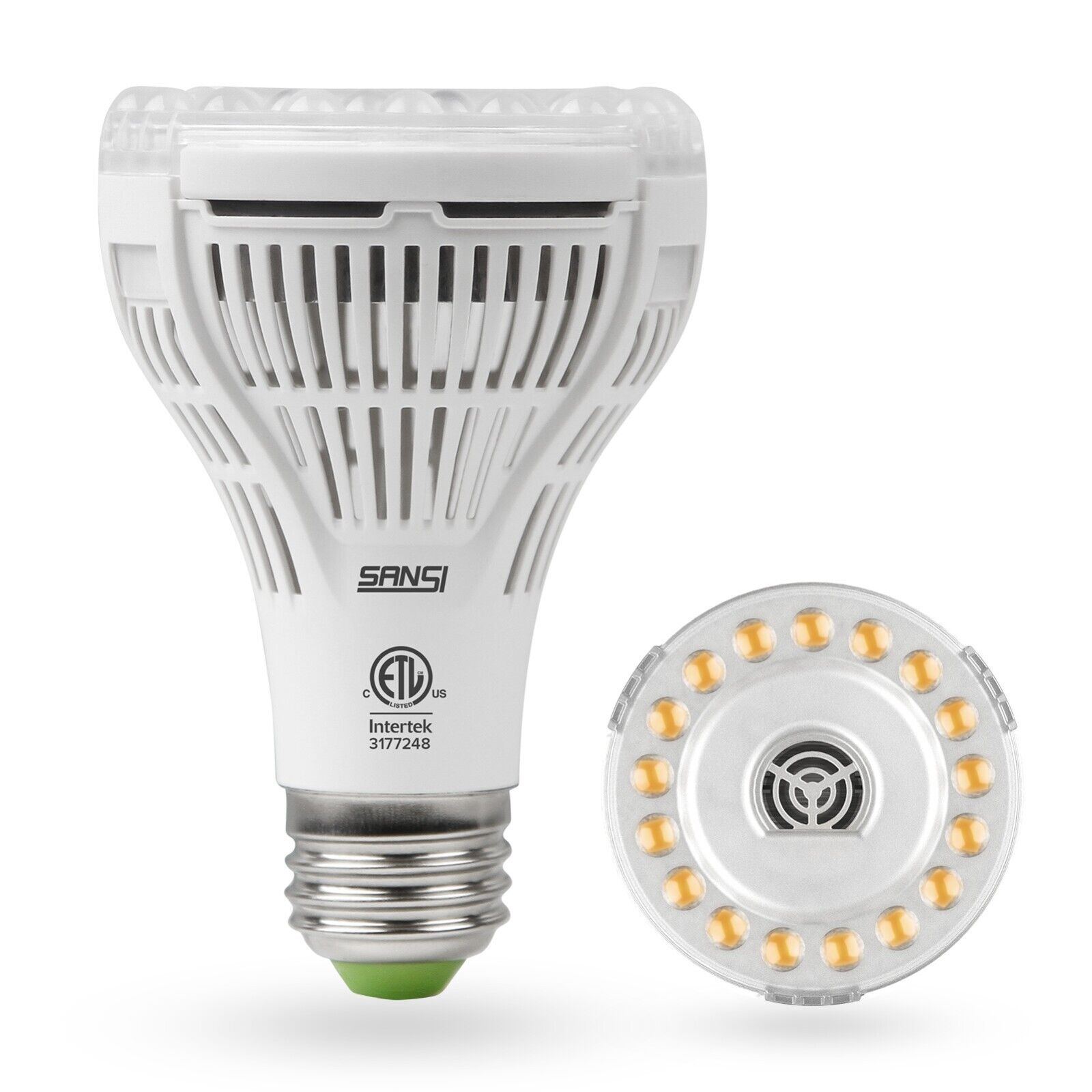 SANSI 15W LED Plant Grow Light Bulb Full Spectrum Lamp PR25 A21 Indoor Sunlight