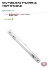 GROWER BASIC 1000W Double Ended HPS Grow Light Bulb 10 TOTAL picture